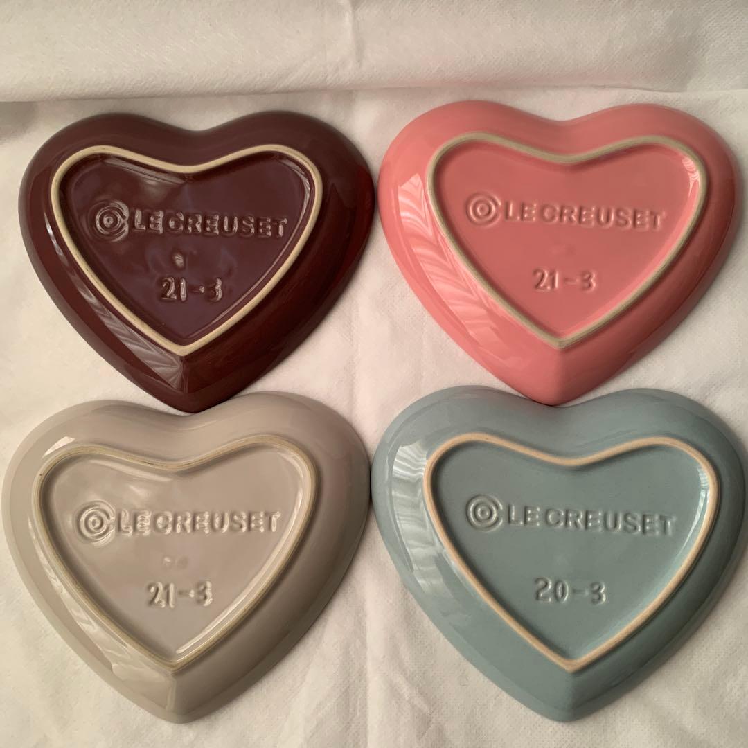 ルクルーゼ スフィア　ハートプレート 17cm 4枚セット