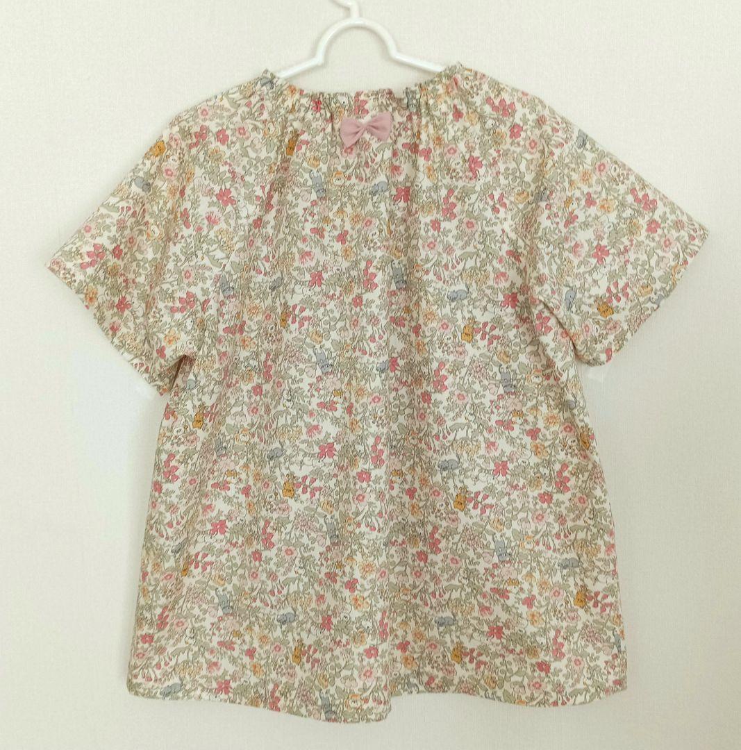 スモック140㎝4枚セット:ミルクラテチェリー、ピンクプチクローバー、花とネコ