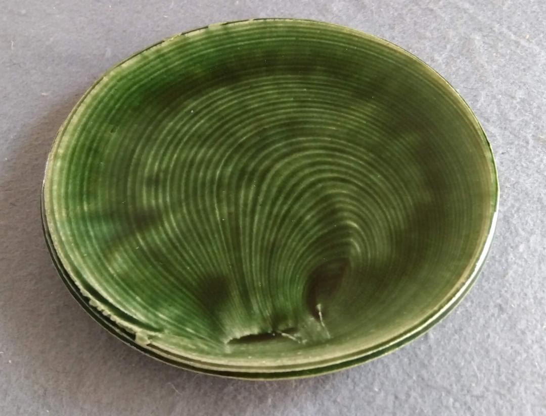 美濃焼の名工　大嶋久興　【子の日窯】　　織部　希少美品　中皿　5枚セット