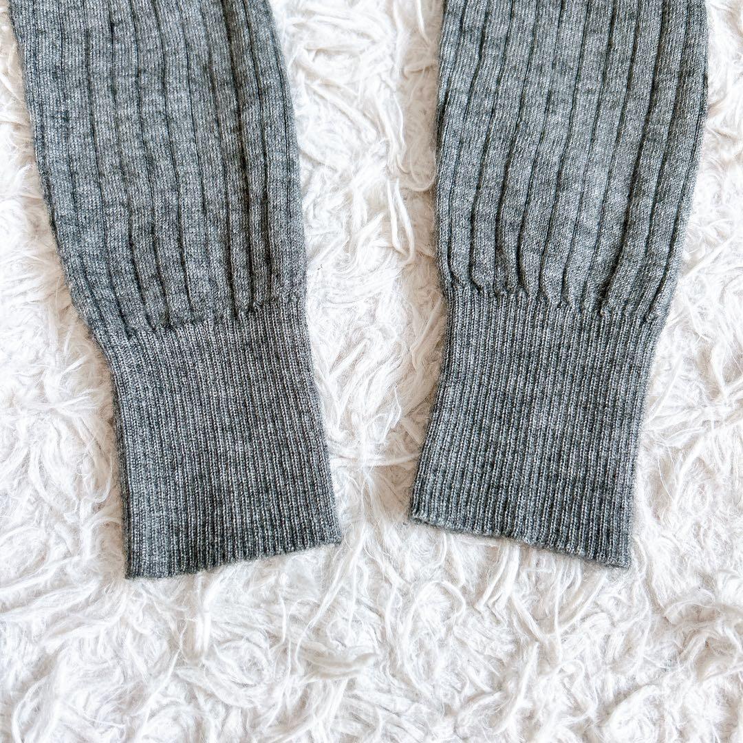 美品⁂Drawer⁂ドゥロワー⁂18G シルク カシミア クルーネックニット　M