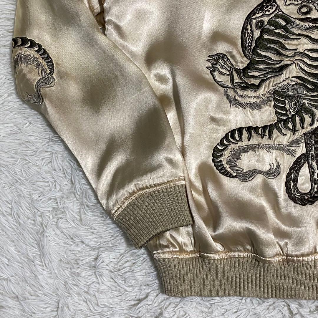 AVIREX スカジャン リバーシブル 鷹 虎 蛇 刺繍 XLサイズ