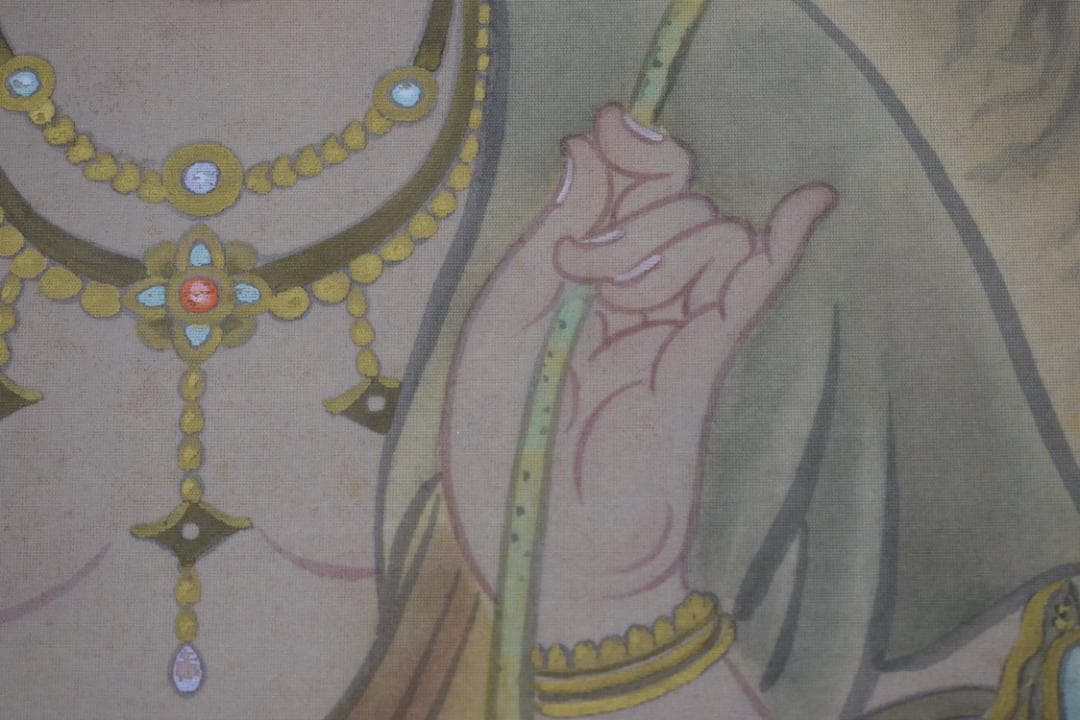 紺一彩/聖観音図/掛軸☆宝船☆Z-90