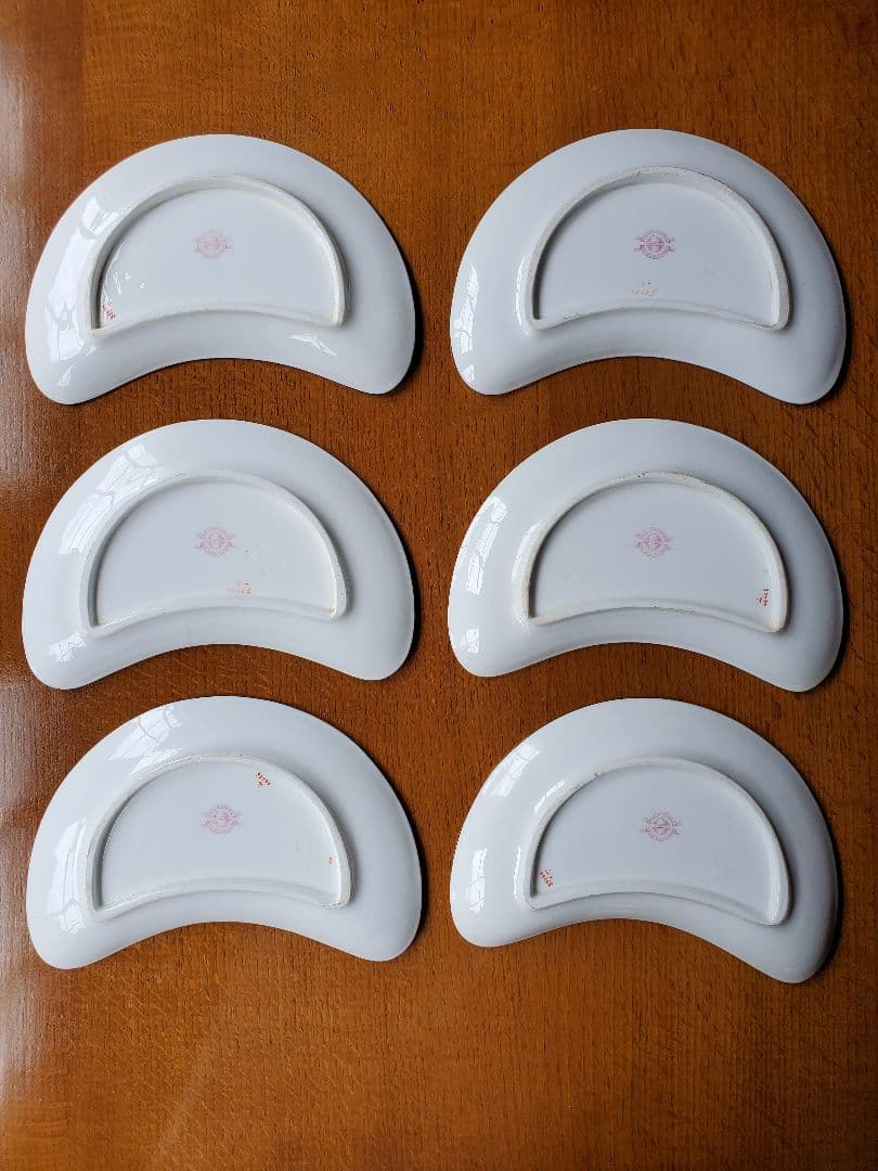 希少品 オールドミントン クレッセント プレート 6枚揃い 1887年