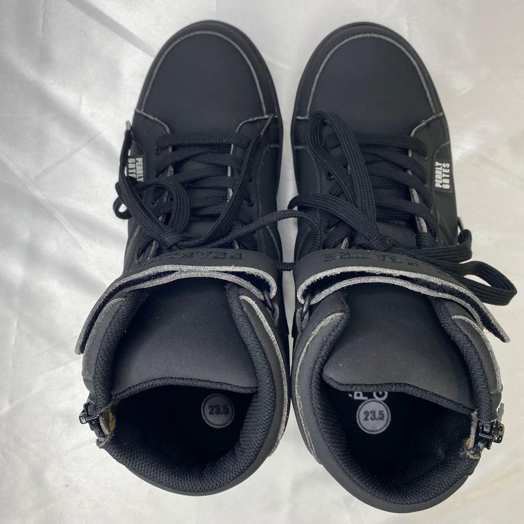 PEARLY GATES ゴルフシューズ ハイカット23.5cm 黒　ブラック