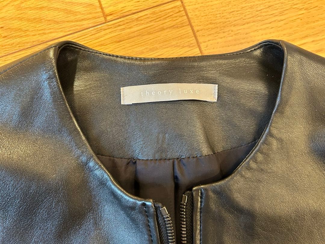 ⭐️新品未使用⭐️❤️希少❤️セオリーリュクス ノーカラーレザージャケット_SIZE40