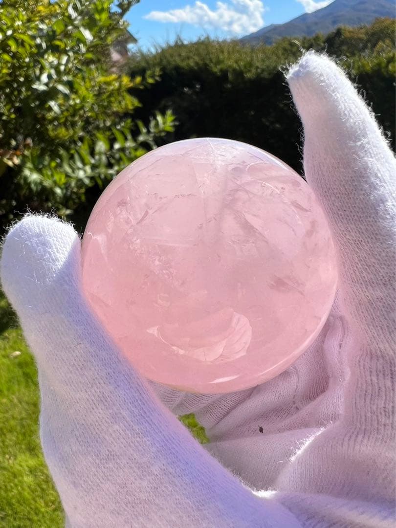 A196 ローズクォーツ丸玉　約51mm