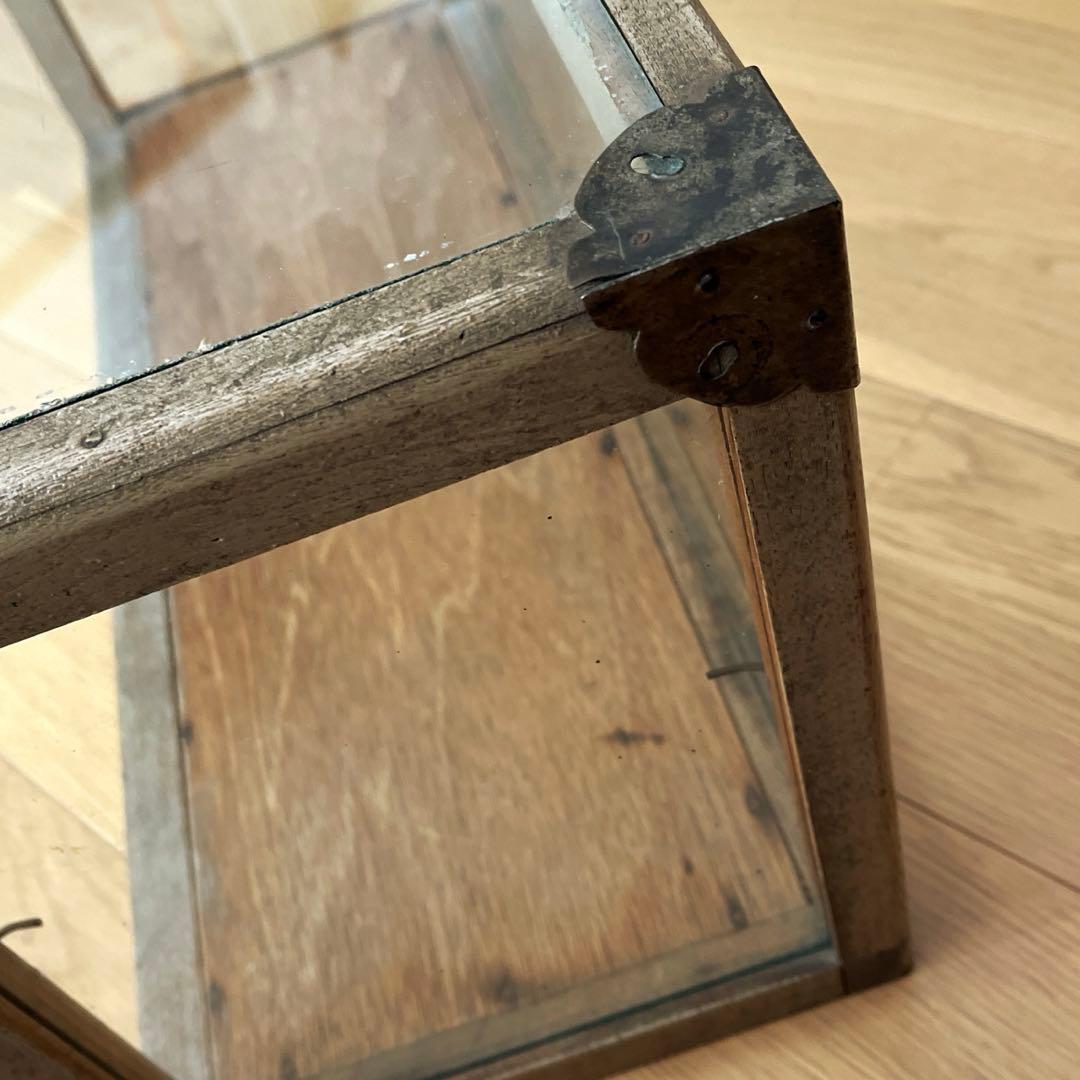 古道具　昭和レトロ　木製　ガラス　ショーケース