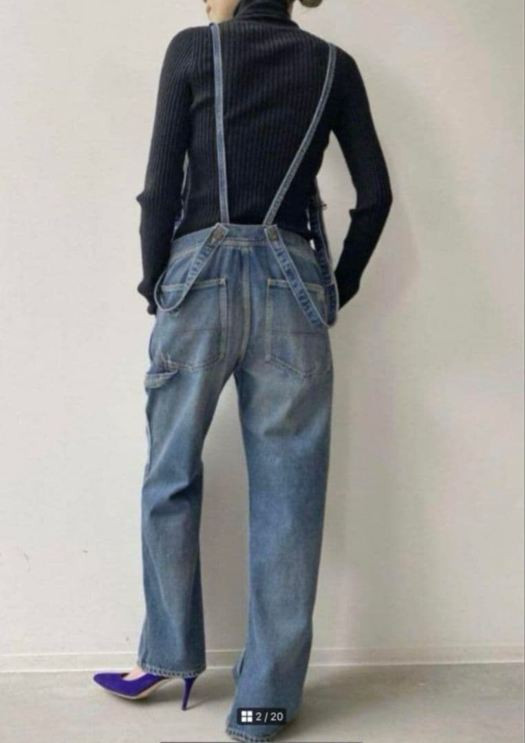 セール【美品】アパルトモン　デニムオーバーオール 34