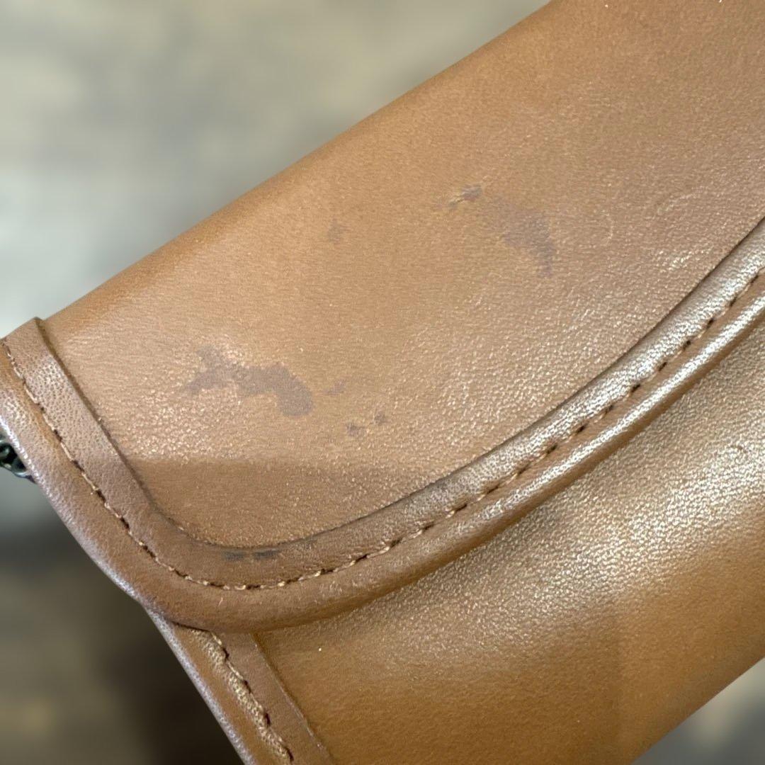 OLD COACH ブラウン ケース カラビナ付き