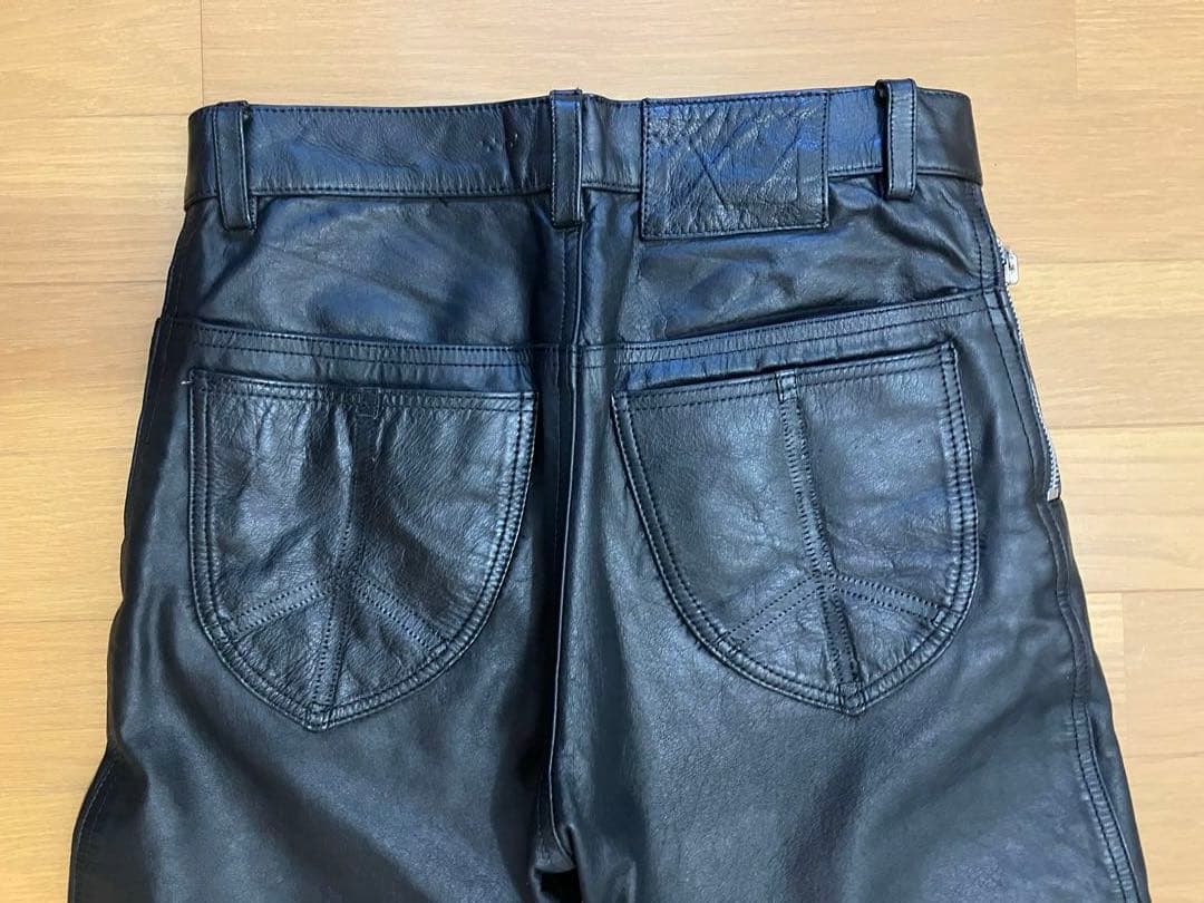 ジムズインTOKYO PUNKER ブラックレザー スリムパンツ