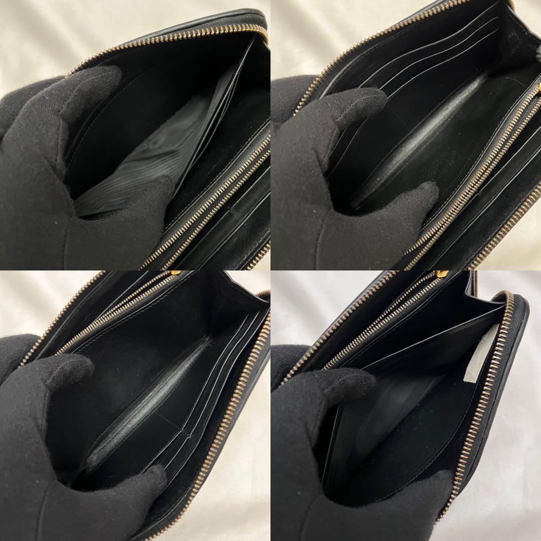 ◇美品◇ボッテガヴェネタ　長財布　ラウンドジップ　ブラック　ナッパレザー