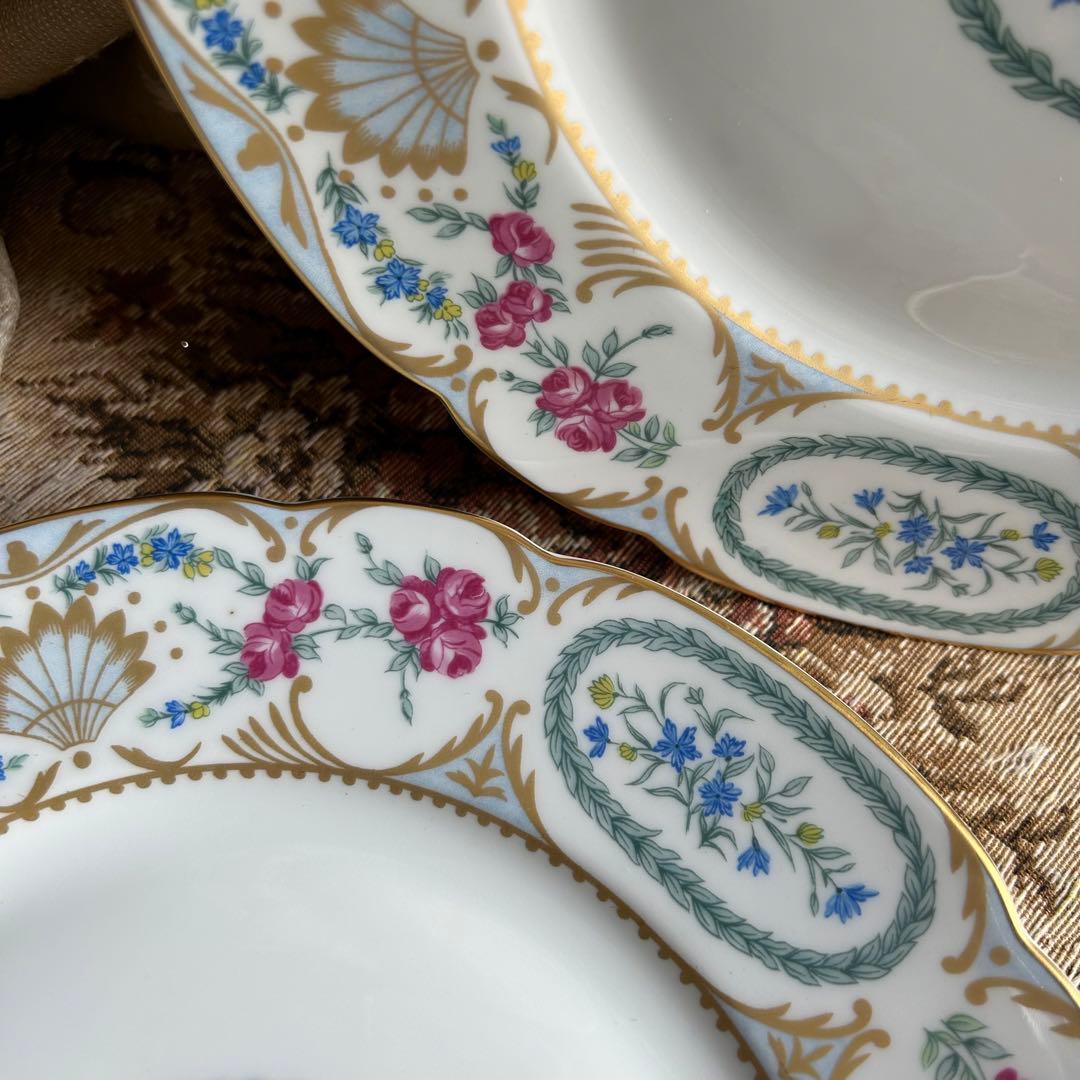 新品 フランス製 Bernardaud vigny❁ fleurディナー大皿ペア