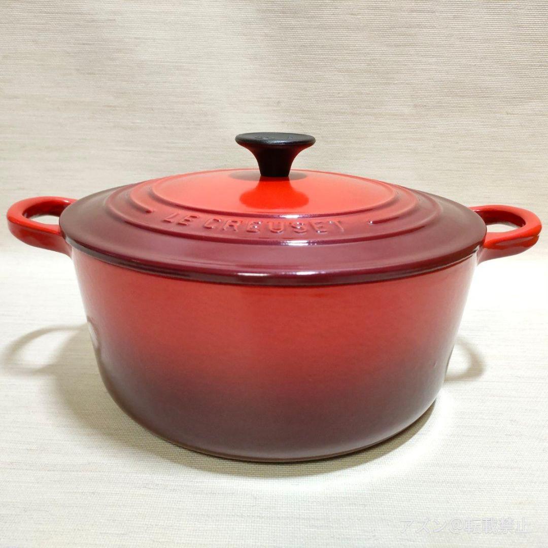 ル・クルーゼ ホーロー 鍋 ココット・ロンド チェリーレッド 22 cm