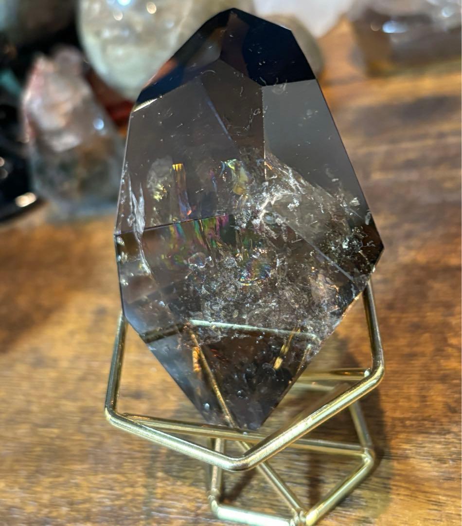 虹入り高品質スモーキークォーツ＊フリーフォーム＊天然石パワーストーン