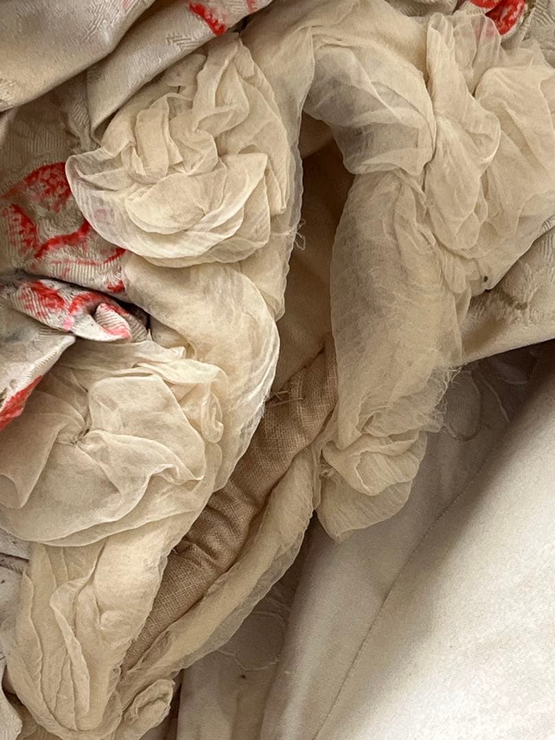 アンティークヴィクトリアン シルクサテンボディスリボンドレスマネキントルソー