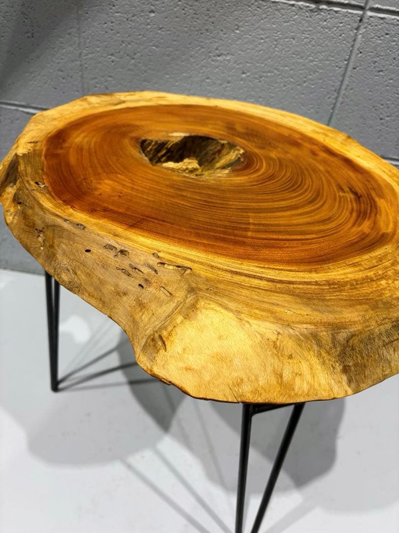 欅材サイドテーブル　ナイトテーブル　コーヒーテーブル　ミニテーブル