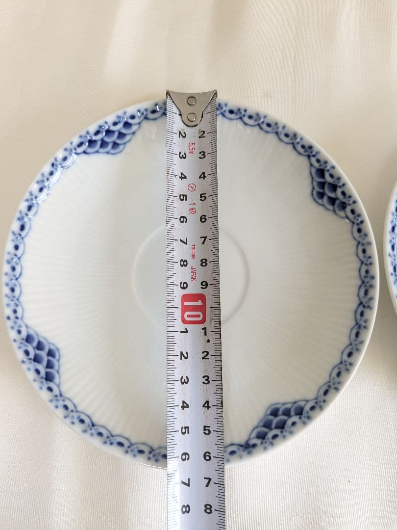 ロイヤルコペンハーゲン プリンセスブルー 蓋付きスープカップ＆ソーサー 2客