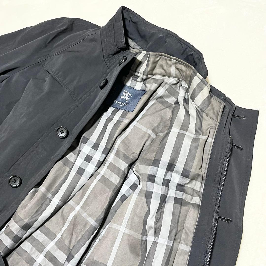 希少 バーバリーロンドン トレンチコート LL ノバチェック ブラック ロング