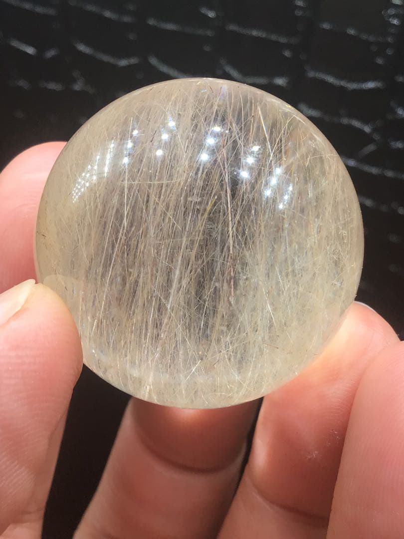 【金銭を呼び込む】金運最強‼️☆高品質☆プラチナルチル入り　本水晶　パワーストーン