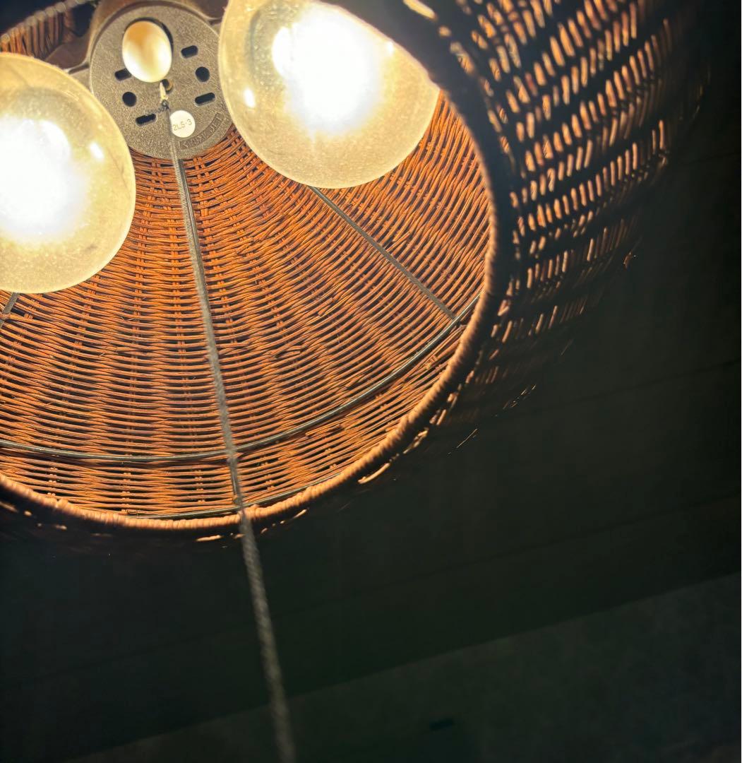 アンティーク！籐製ペンダントライト ラタン