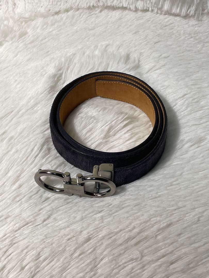 サルヴァトーレフェラガモ ガンチーニ 本革　ベルト スウェット調 イタリア製