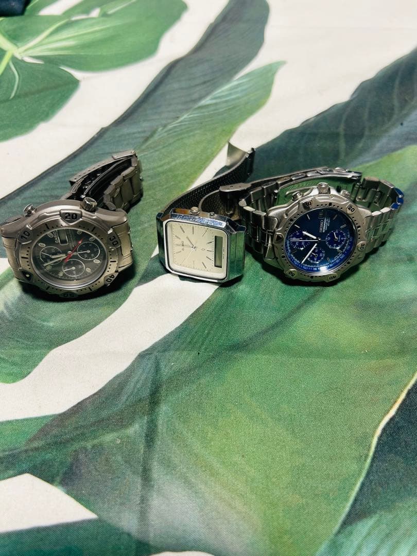 Seiko 1個とCasio 2個時計セット