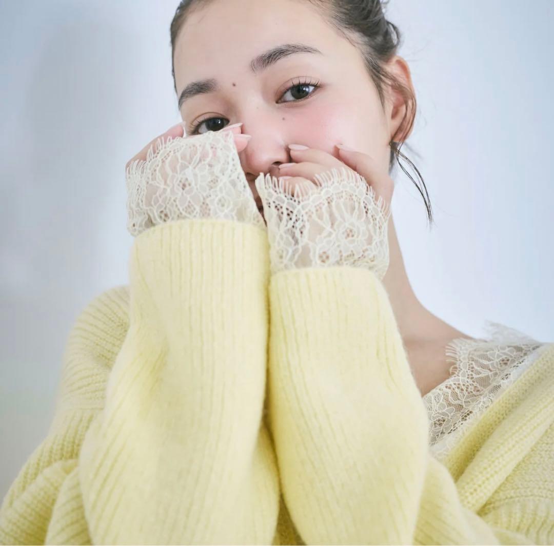 SeeRoomlynn Eye Lash Laceニットトップス