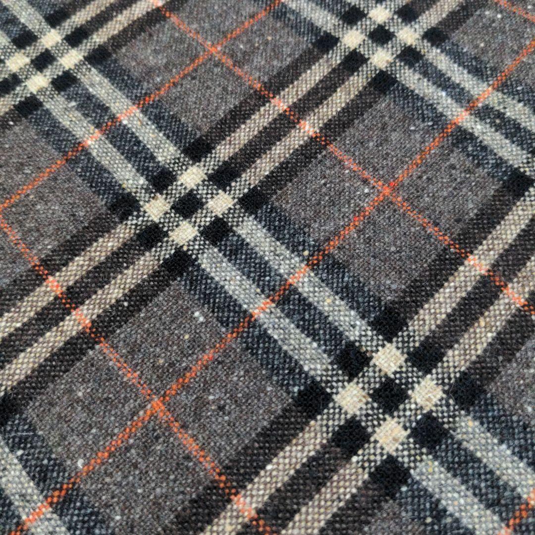 【BURBERRYLONDON】フレアスカートチェック柄アンゴラ×カシミヤ混XL