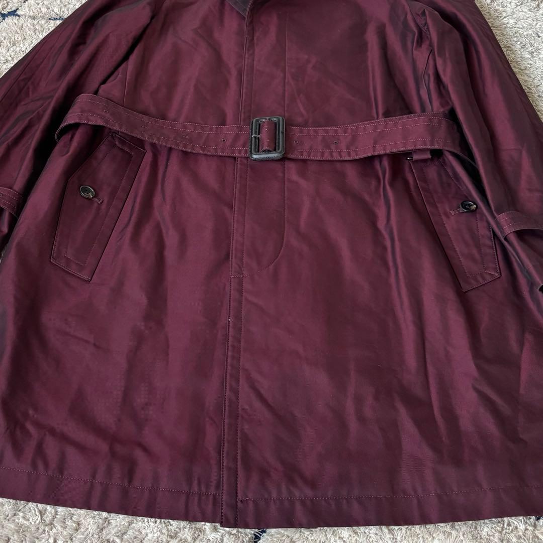 【美品✨】バーバリーロンドン　激レア！トレンチコート　メガチェック　ボルドー　Ｌ