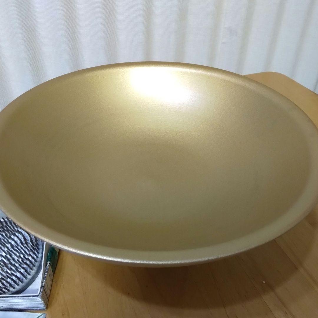 花器　花瓶　剣山　華道 水盤 金塗り ゴールド