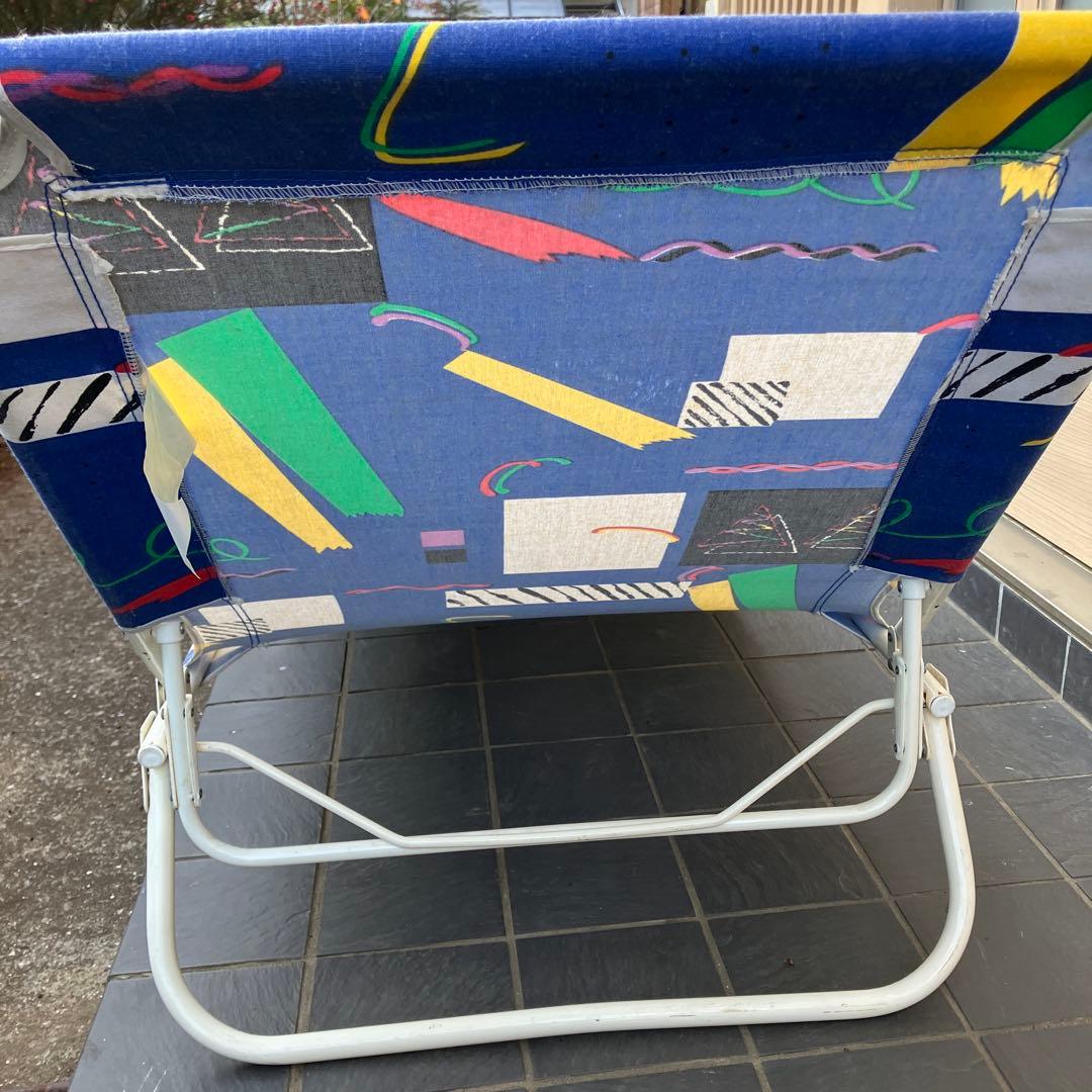 【昭和レトロ】折りたたみ式 サマーベッド ビーチチェア アウトドアチェア