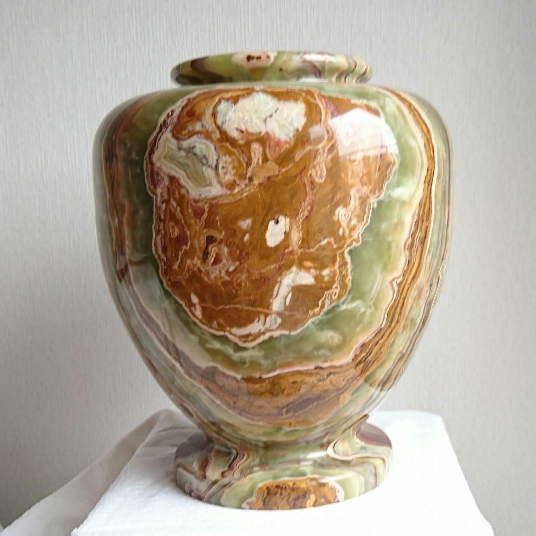 【美品】大理石 壺 置物