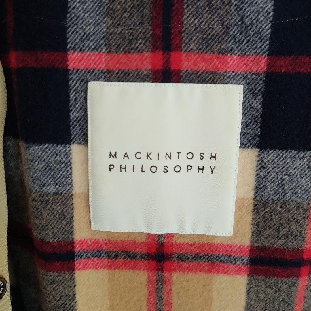 マッキントッシュ ステンカラーコート ウールライナー 防水加工 ベージュ 38