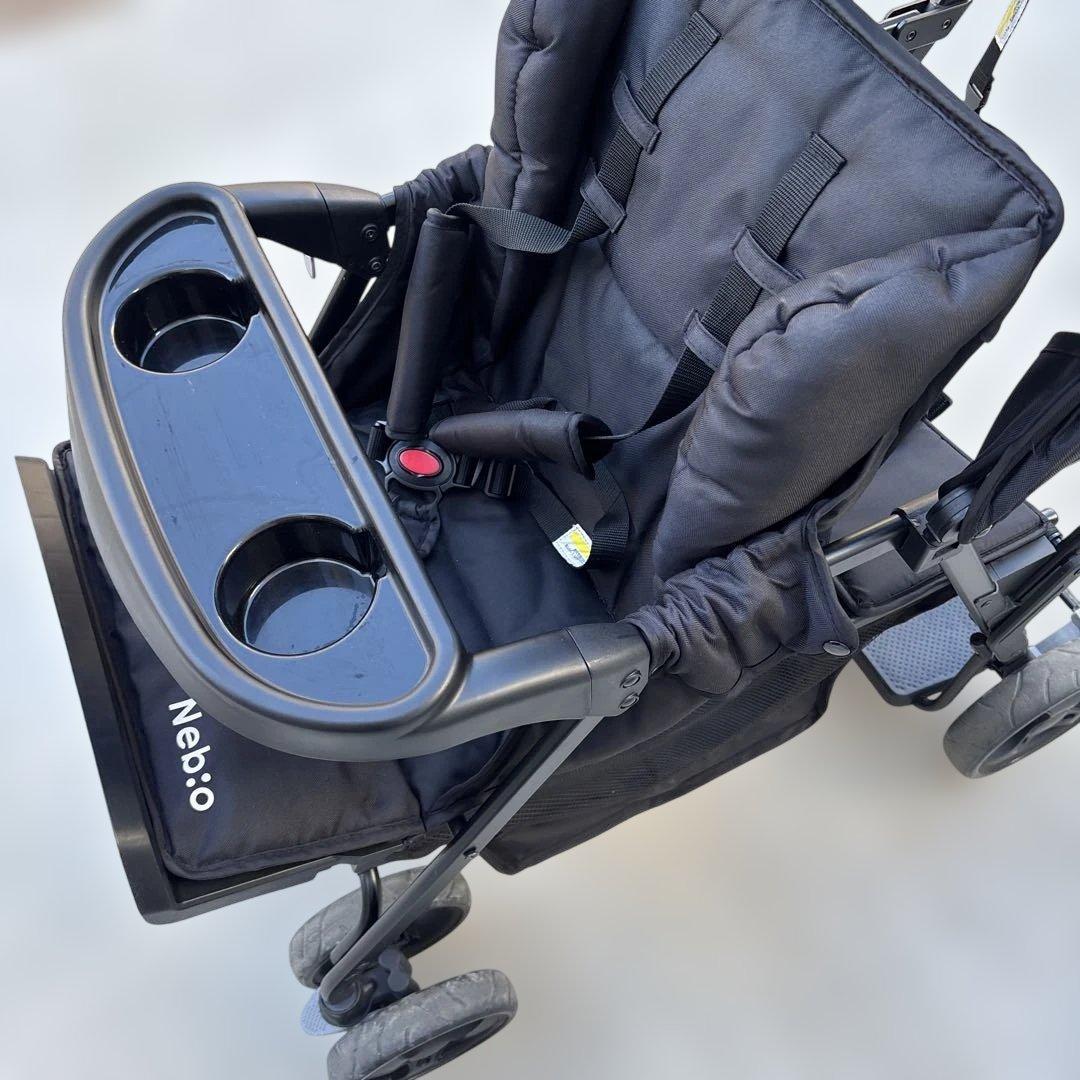 ネビオ　二人乗りベビーカー　ブラック