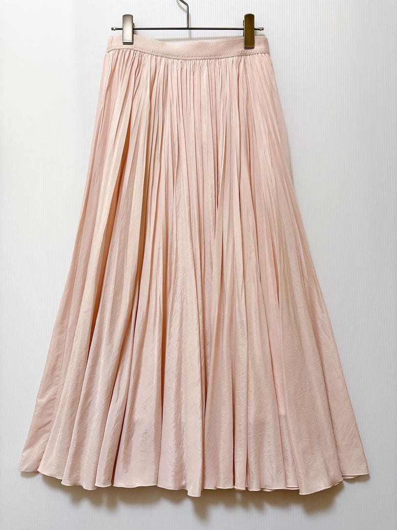 【ANAYI アナイ】ライトローン サーキュラー フレアスカート　ピンク　ゴム