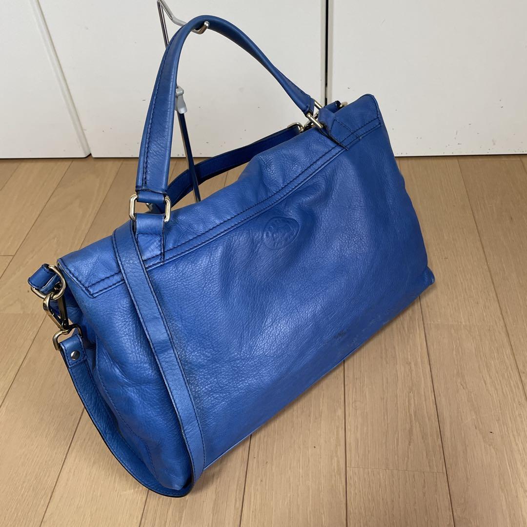 ザネラートZANELLATO 2wayショルダーポスティーナ中古ブルーL