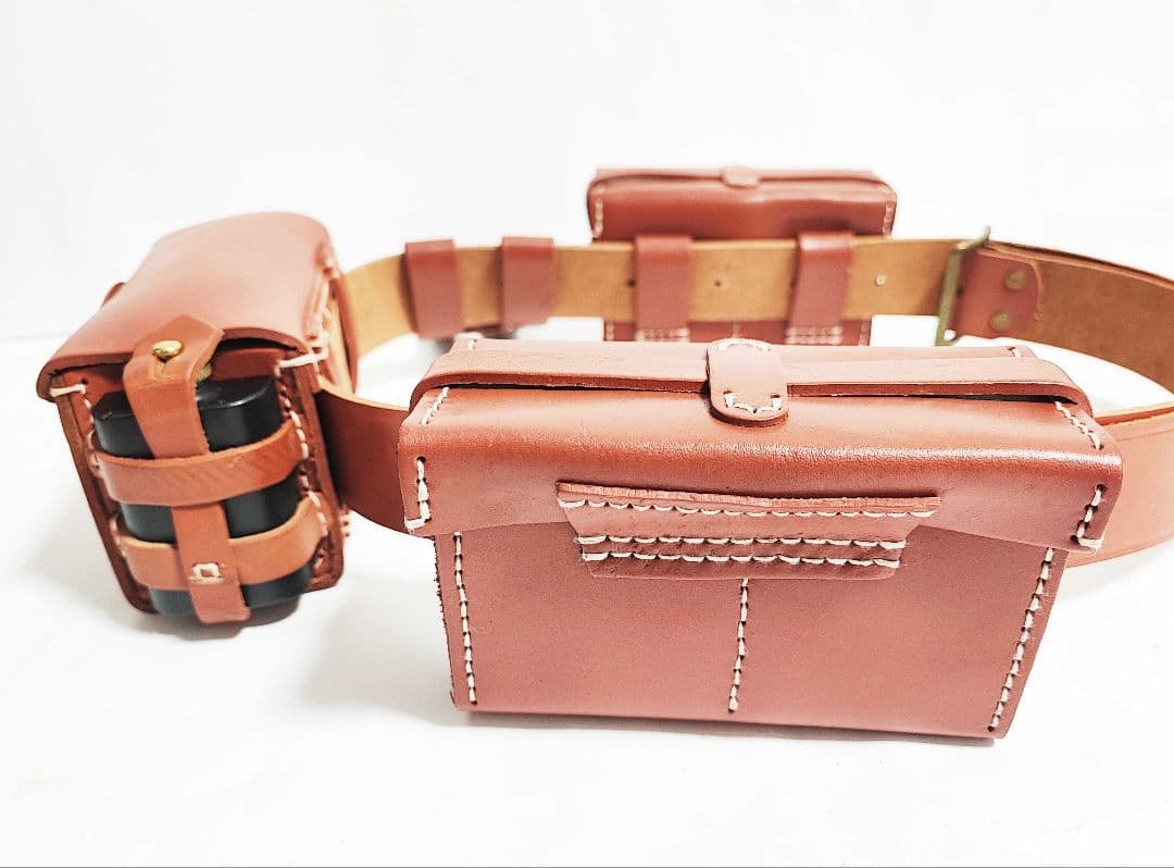 日本軍 ポーチ 剣刺 帯革 オイル 兵士 個人装備 セット 複製品