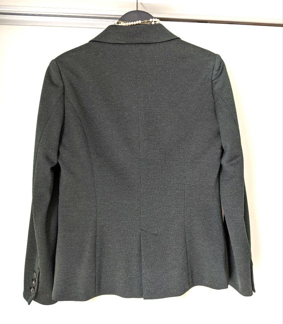 【極美品】Rashisa チャコールグレー パンツスーツ　7　洗濯可　ベルメゾン