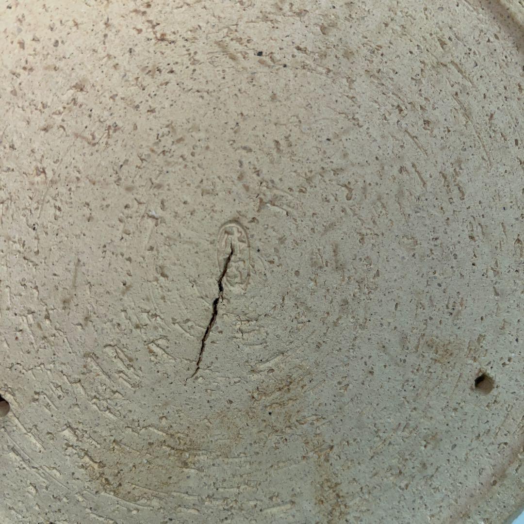 萩焼　十代三輪休雪　だるま手焙　一対　長期保管品