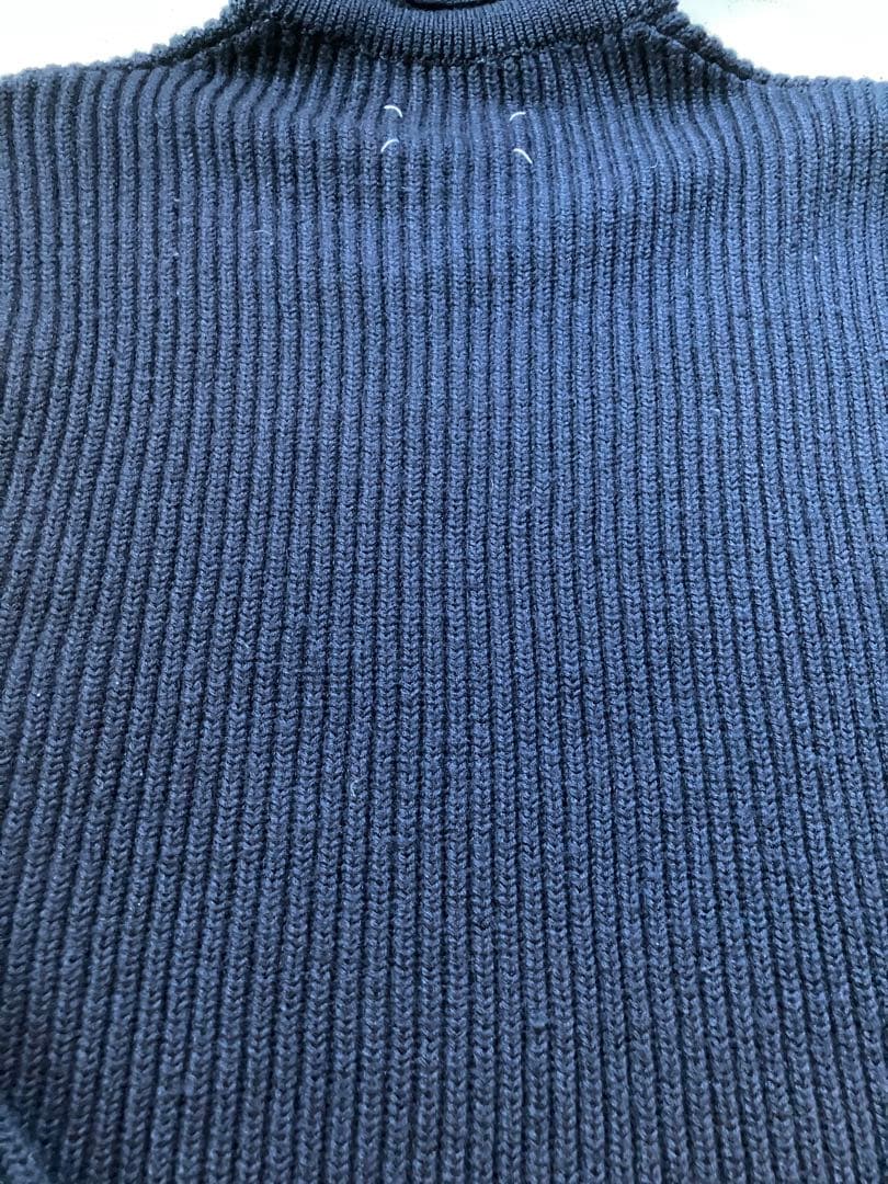 クリーニング済　maison margiela マルジェラニット　ネイビー（S）