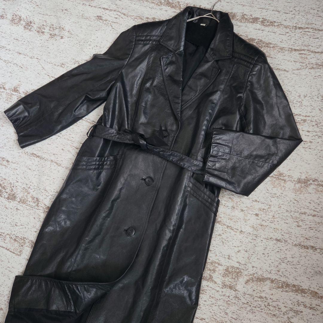 sumipun様◆MYLÈNE LEATHER 牛革トレンチコート 【L〜LL】