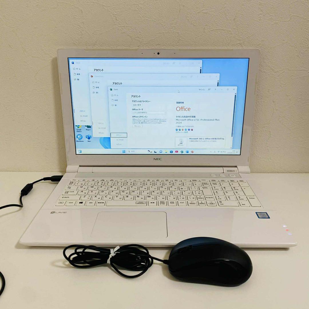 Y58 NECノートパソコンSSD第7世代高速Windows11オフィス2024