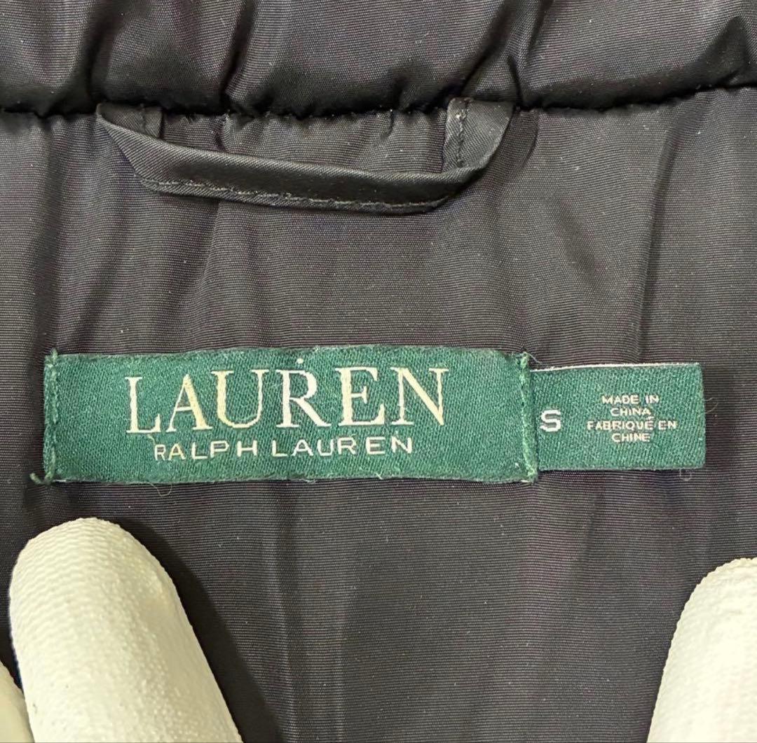 ラルフローレン　ブラックダウンコート　3way ファー　ベルト付