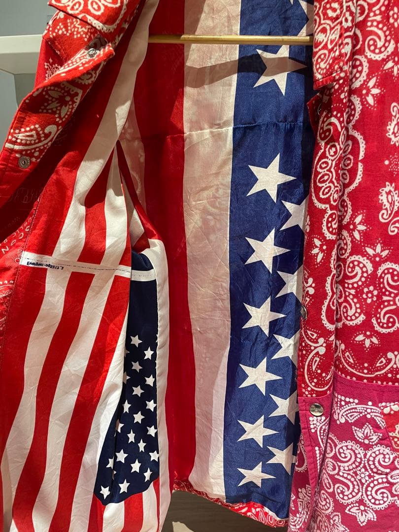 OLDPARK バンダナ柄ジャケット 赤