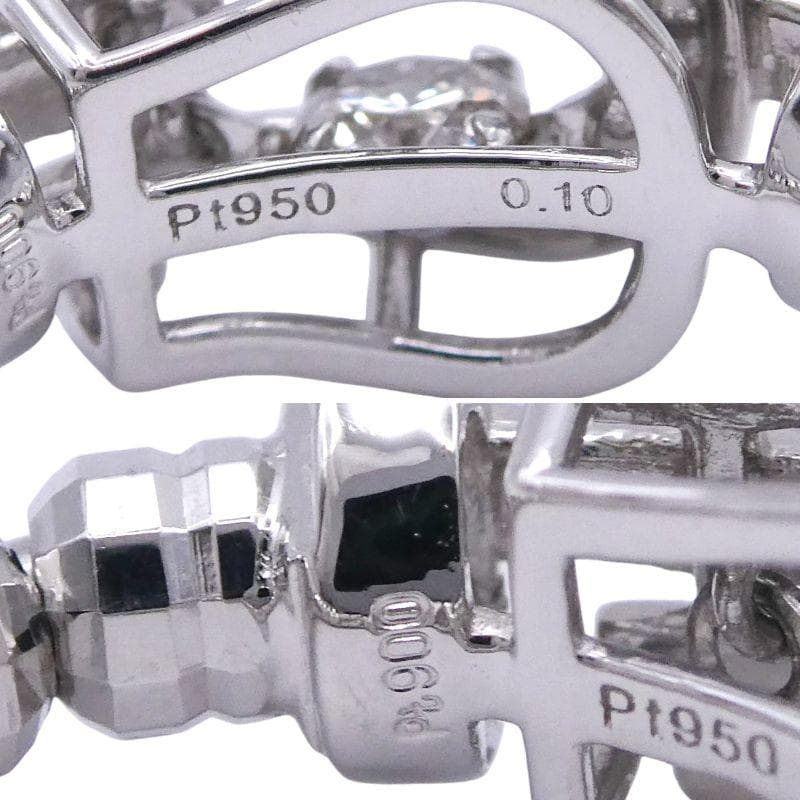 リング Pt900/950 ダイヤモンド0.10ct サイズフリー