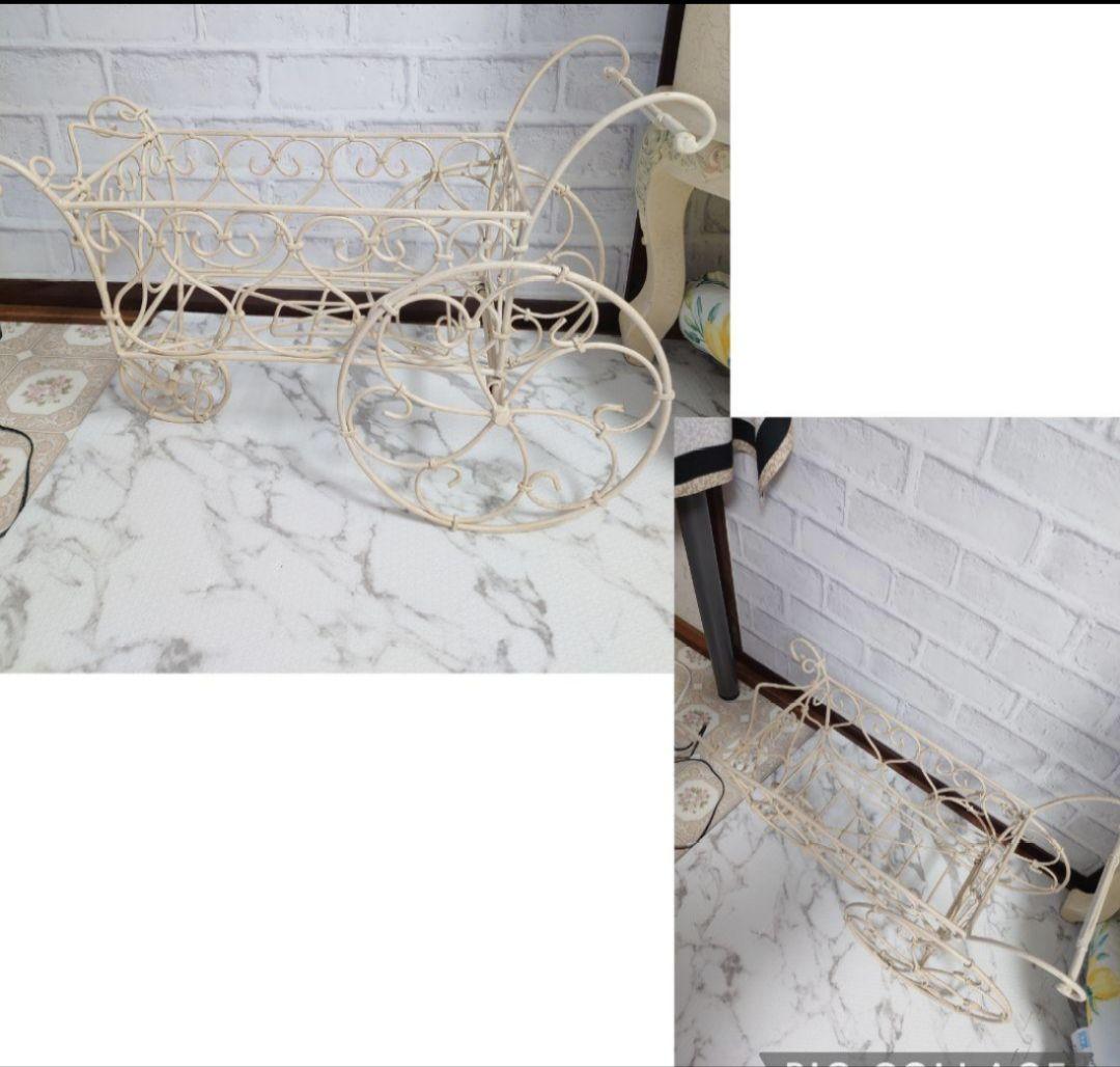 アンティーク　アイアン押し車