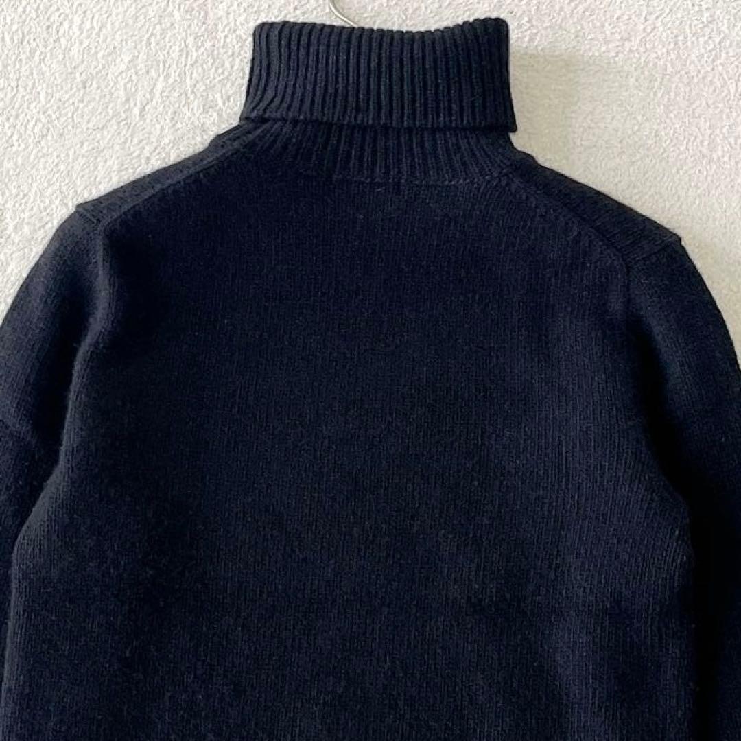 ラルフローレン タートルネックニット カシミヤ×羊毛 黒 ブラック サイズL