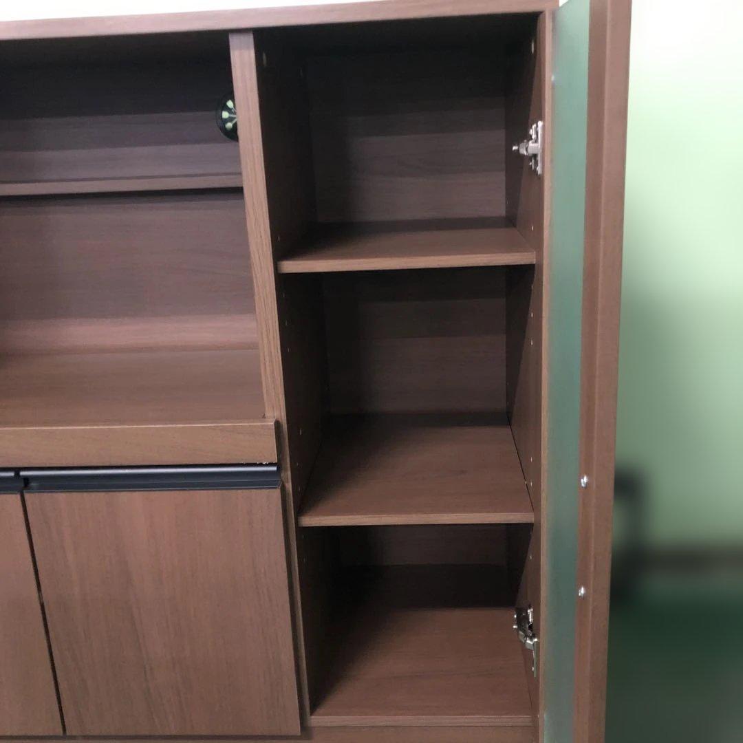 ニトリ レンジ台 フォルムN RE9090G 食器棚 ブラウン