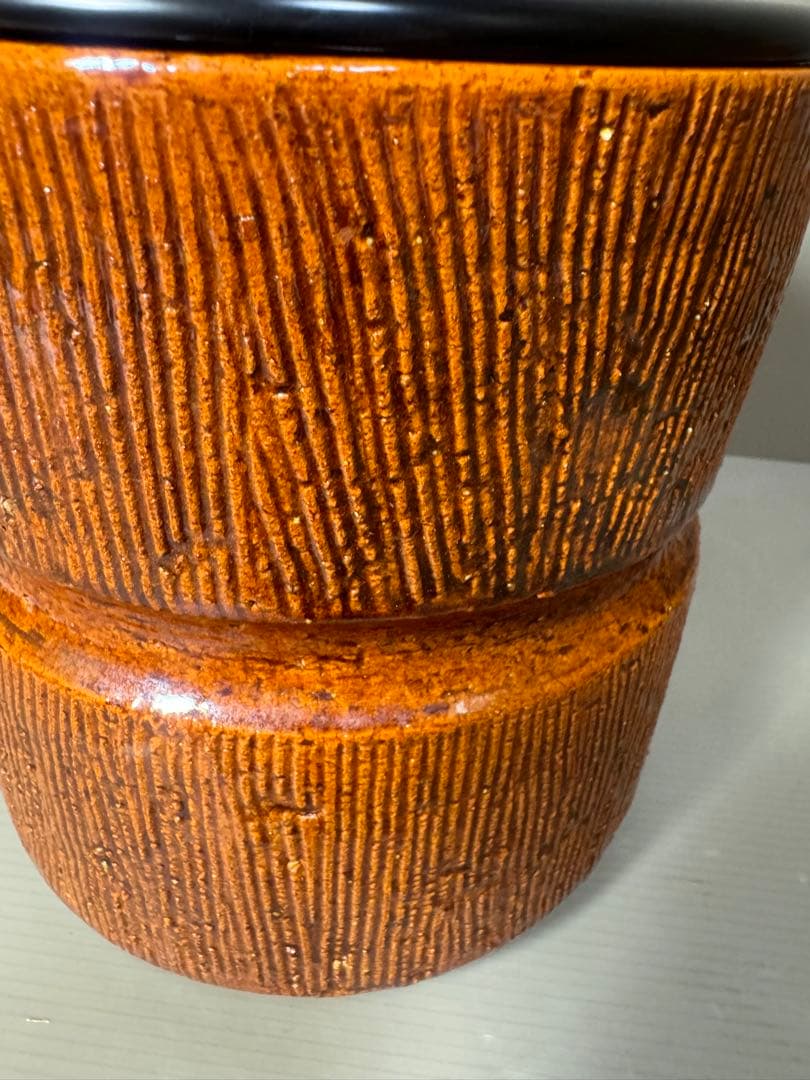 2168 大樋焼　中村定甫造　水指　共箱　茶道具