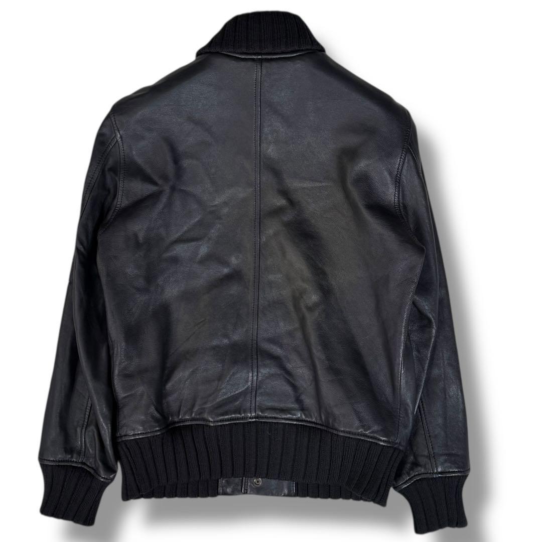 極美品 Schott 100周年モデル ラムレザー 刺繍ロゴ レザージャケット